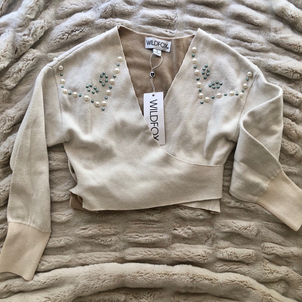 Wildfox Wilder Mock Wrap top size small - Picture 8 of 12